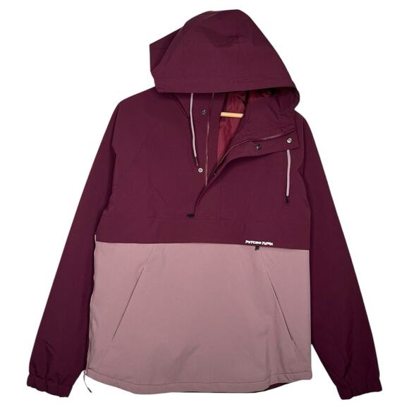 Psycho Tuna Jacket Mens Small Purple Wine Windbreaker Jacket Pull Over Hoodie - Picture 9 of 14